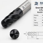 6mm ball nose end mill carbide black coated